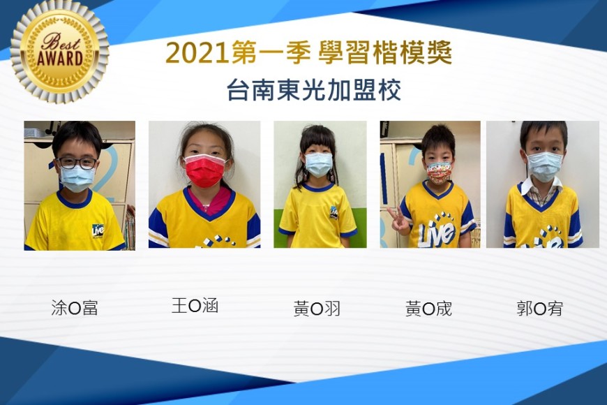 台南東光2021第一季楷模獎