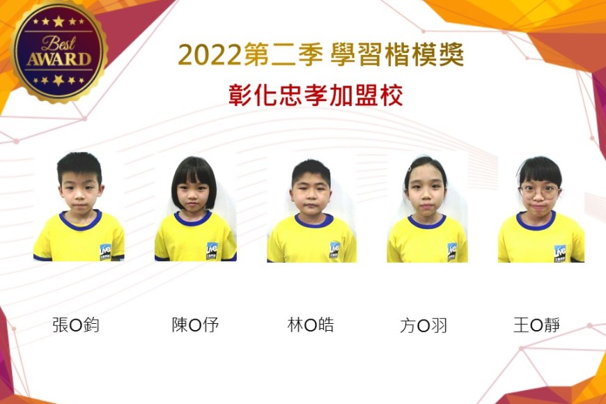 彰化忠孝2022第二季楷模獎