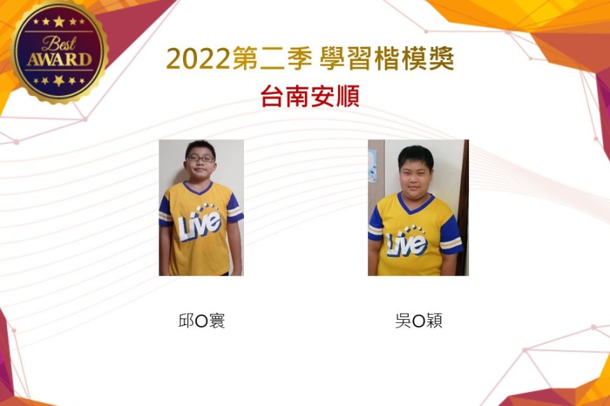 台南安順2022第二季楷模獎