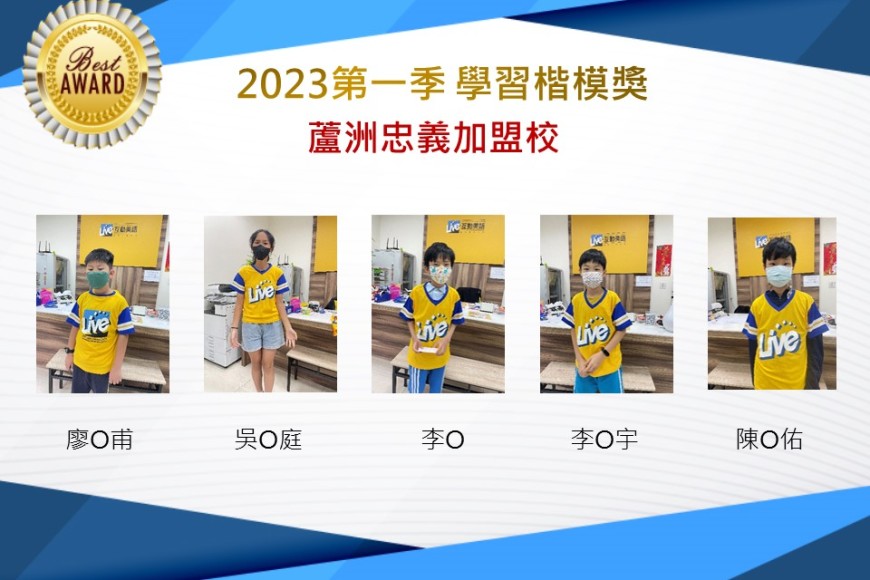 蘆洲忠義2023年第一季楷模獎