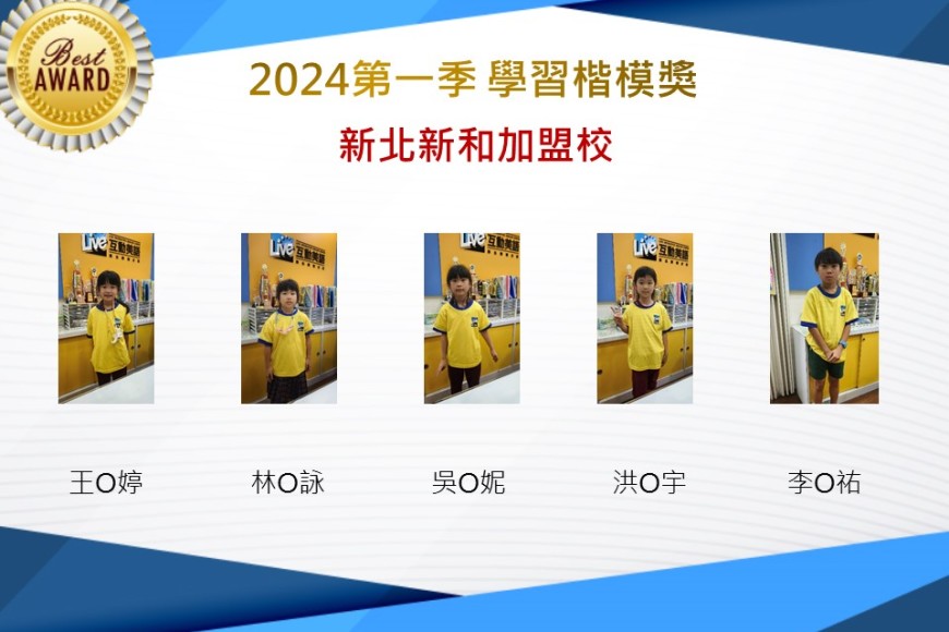 新北新和2024年第一季楷模獎