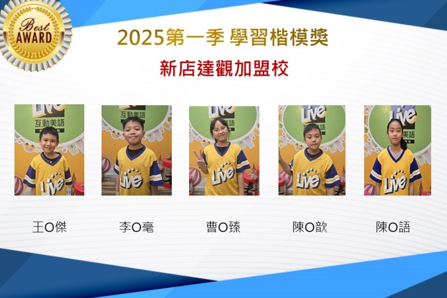 新店達觀2025年第一季楷模獎