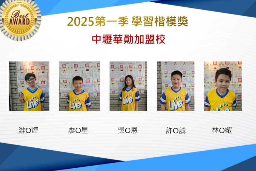 中壢華勛2025年第一季楷模獎
