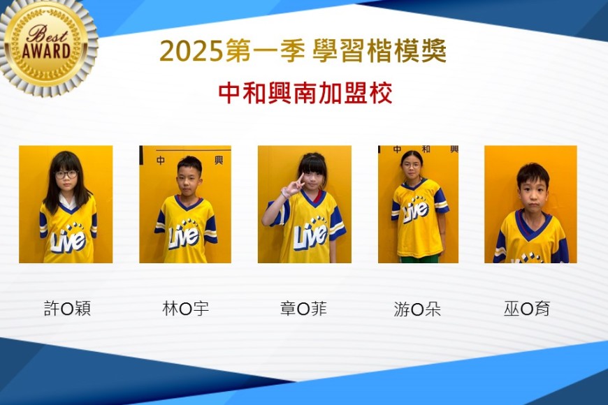 中和興南2025年第一季楷模獎