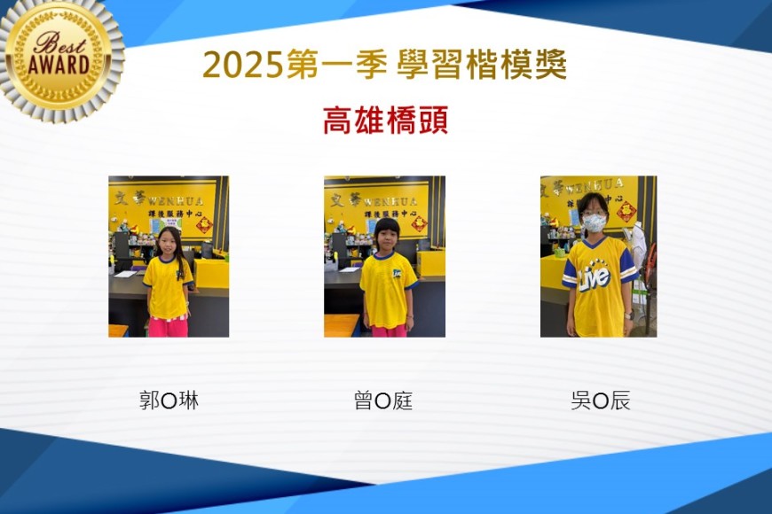 高雄橋頭2025年第一季楷模獎