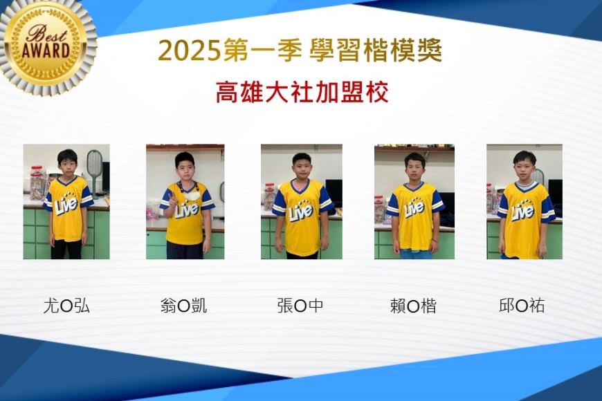 高雄大社2025年第一季楷模獎