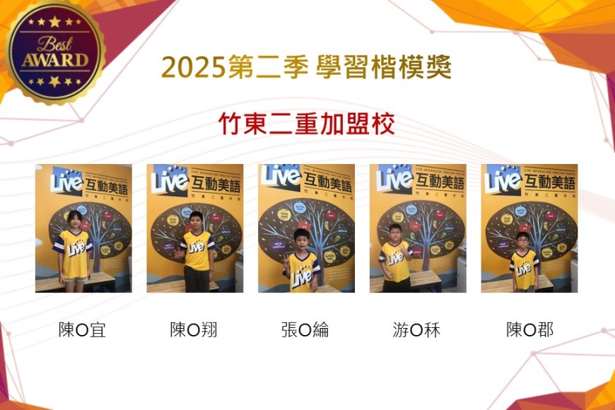 竹東二重2025年第二季楷模獎