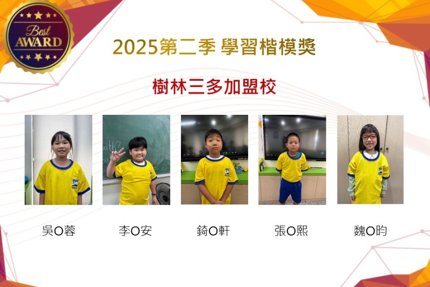 樹林三多2025年第二季楷模獎