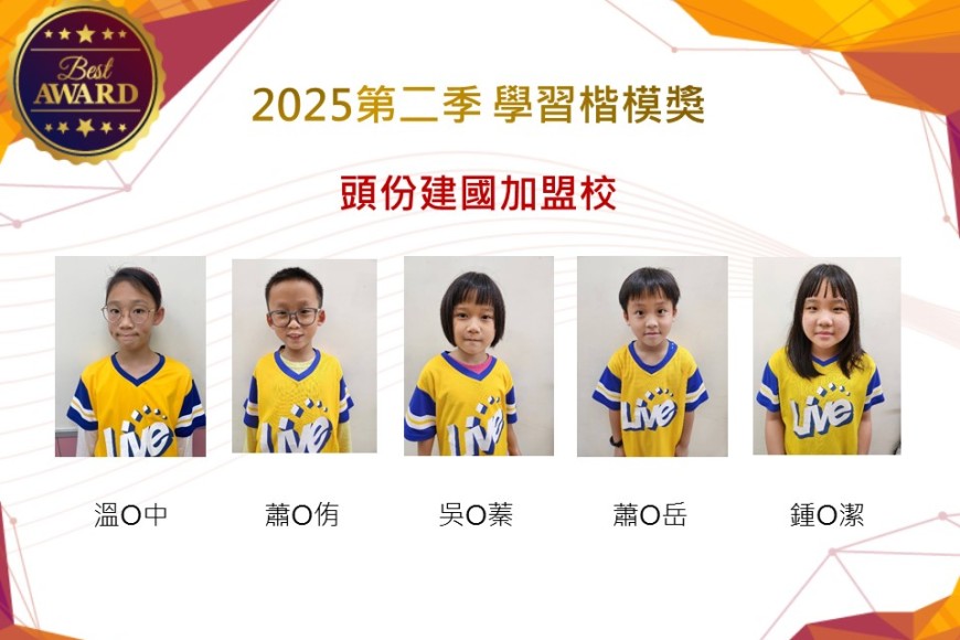 頭份建國2025年第二季楷模獎