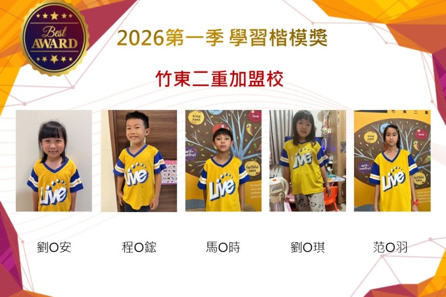 竹東二重2026年楷模獎第一季