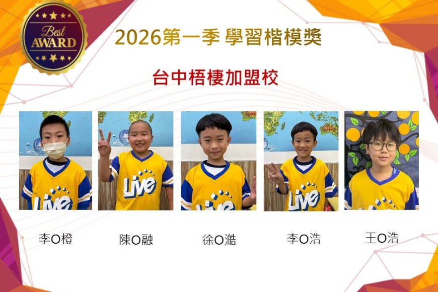 台中梧棲2026年楷模獎第一季