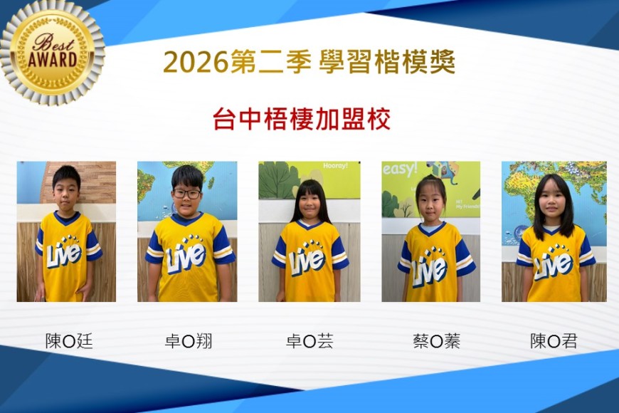 台中梧棲2026年楷模獎第二季