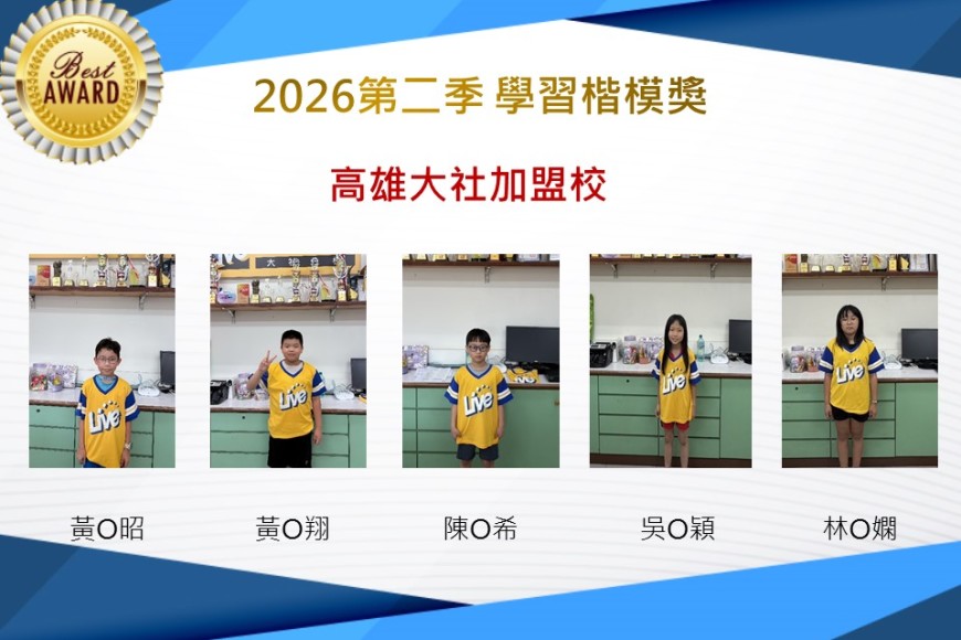 高雄大社2026年楷模獎第二季